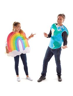 Peace on Earth Couples Costume - Cute Earth & Rainbow Unisex Halloween Outfits