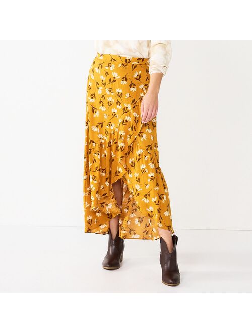 Women's Sonoma Goods For Life Wrap Ruffle Maxi Skirt