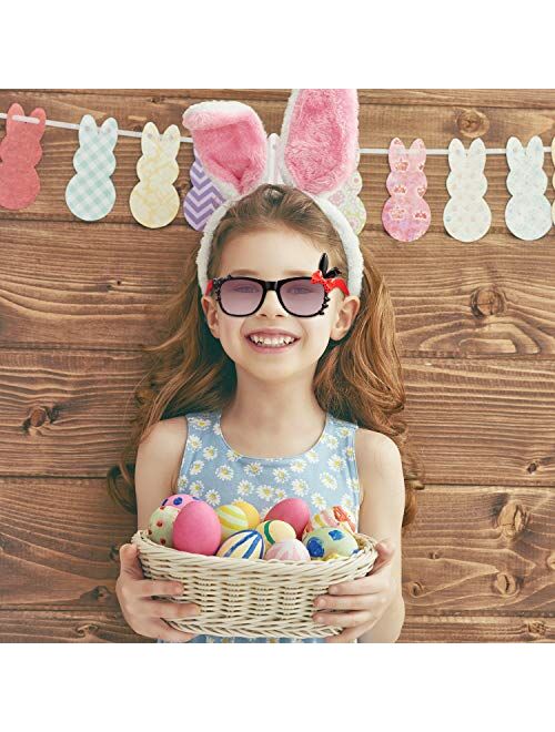 Weewooday 4 Pairs Toddler Sunglasses Girl Sunglasses for Toddler Girls Strawberry Pineapple Rabbit Shaped Sunglasses Funny Sunglasses