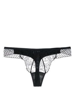 low-rise lace-detail thong