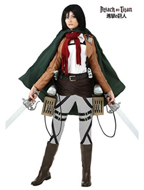 Fun Costumes Deluxe Attack on Titan Mikasa Costume Cosplay Halloween Costume for Women