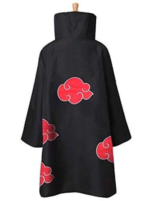 Qaq-Cosplay Kids Ninja Costume Boy Halloween Cosplay Men's Long Robe Uniform Cloak with Accessories