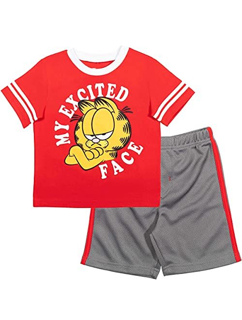 Garfield Short Sleeve T-Shirt & Athletic Mesh Shorts Set