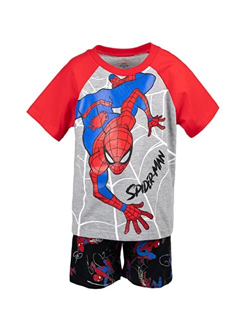 Marvel Avengers Spider-Man French Terry Graphic T-Shirt & Shorts Set Toddler to Big Kid