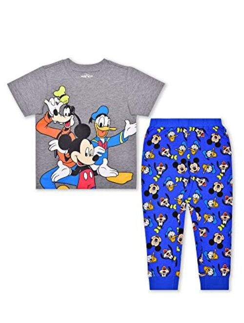 Disney Boy's Mickey and Friends 2-Piece Character Shirt and Jogger Pant Set