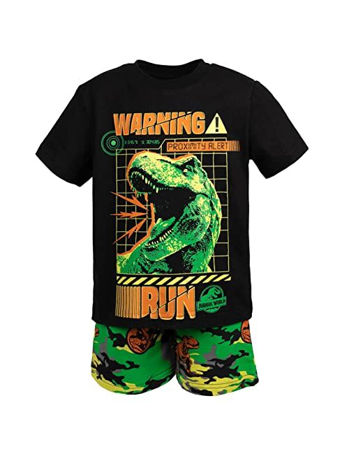 Jurassic World Dinosaur French Terry Graphic T-Shirt & Shorts Toddler to Big Kid