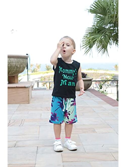 XUANHAO Toddler Baby Boy Clothes Cute Outfits Boy Summer Short Sets Short Sleeve Shirt Tops Short Pants 12M-5T