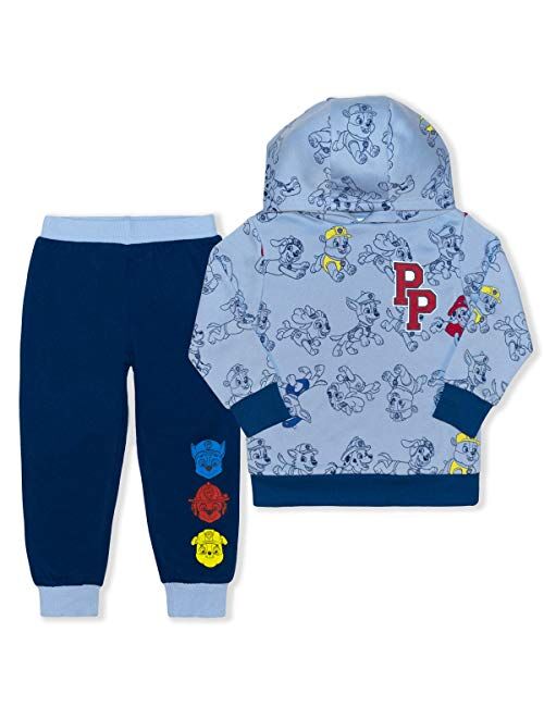 Nickelodeon Boy's 2-Piece Paw Patrol PP Pullover Hoodie and Jogger Pant Set, Blue