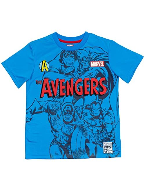Marvel Avengers Boys Short Sleeve Graphic T-Shirt and Mesh Shorts Set