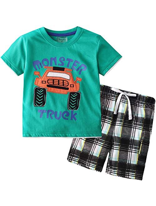 Julerwoo Toddler Boys Shorts Outfit Sets Tshirt & Pant Summer Clothes