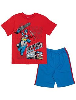 Transformers Bumblebee Graphic T-Shirt Mesh Shorts Set Toddler to Big Kid