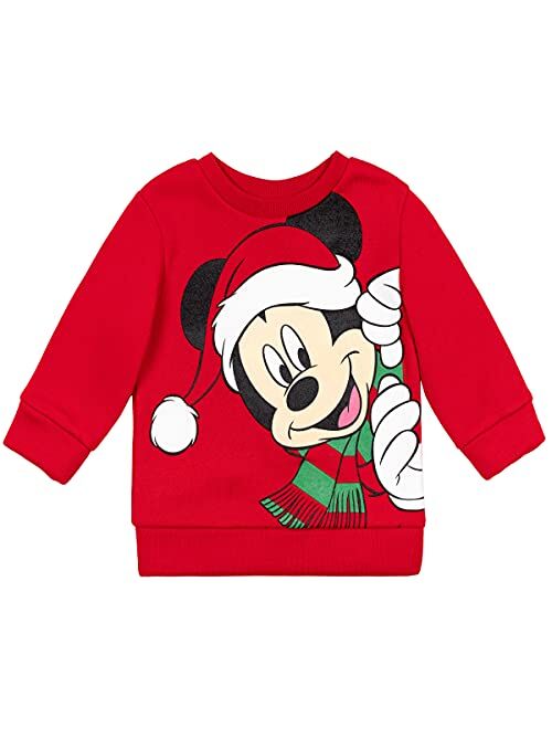 Disney Mickey Mouse Christmas Holiday Fleece Pullover Sweatshirt & Pants Set