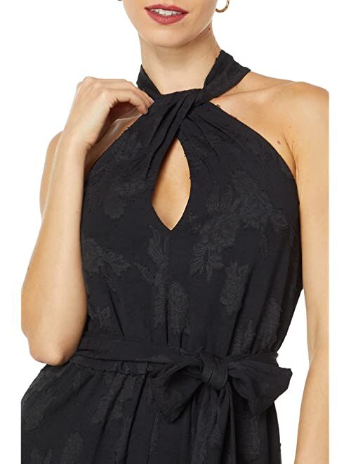 BCBGMAXAZRIA Drapey Jacquard Jumpsuit