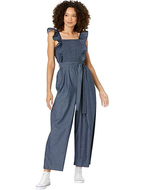 Buffalo David Bitton Beatrix Jumpsuit with Smocked Top and Ruffle Straps