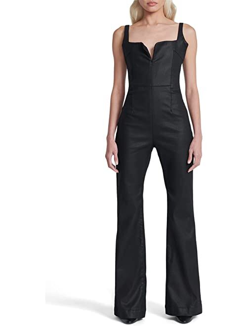 7 For All Mankind Coated Jumpsuit in Rabbit Hole