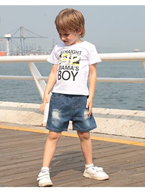 Mikrdoo Toddler Baby Boy Clothes Outfit Short Sleeve Shirt Shorts Set Summer Kids Outfits Little Boy Clothing