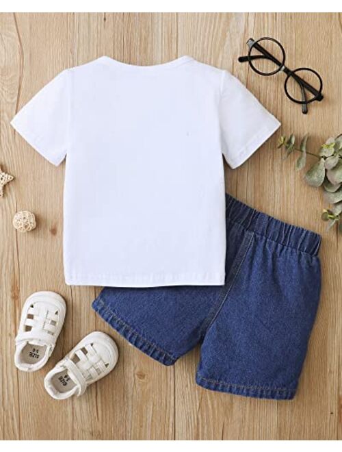 Mikrdoo Toddler Baby Boy Clothes Outfit Short Sleeve Shirt Shorts Set Summer Kids Outfits Little Boy Clothing