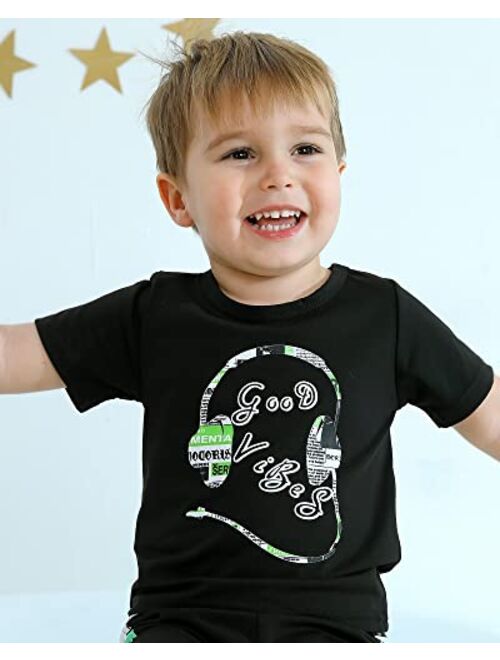 Duduai Toddler Baby Boy Clothes Short Sleeve Dinosaur Shirt Pants Set Summer Outfits Little Boys Short Sets