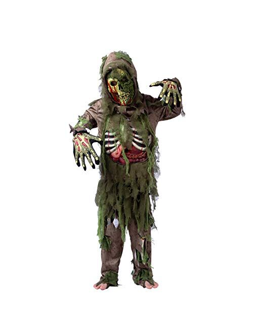 Spooktacular Creations Swamp Deluxe Skeleton Living Dead Zombie Costume for Halloween Kids Monster Role-Playing