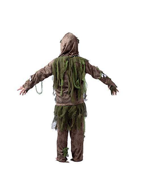Spooktacular Creations Swamp Deluxe Skeleton Living Dead Zombie Costume for Halloween Kids Monster Role-Playing