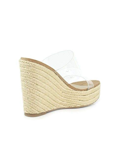 Steve Madden Sunrise Wedge Sandals for Women - Jute Wrapped Wedge Heel, Padded Footbed, and Open-Toe