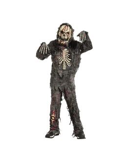 Child Boy Scary Black Zombie costume for kids (Small (5-7yr)