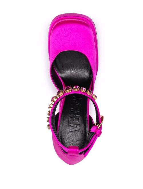 Versace Medusa Head charm platform sandals
