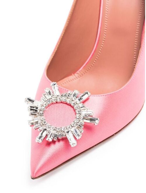 Amina Muaddi crystal-embellished pointed-toe pumps