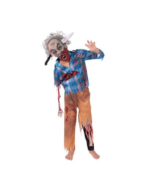 Spooktacular Creations Wounded Boy Zombie Costume,Realistic & Scary Kids Zombie Costume for Halloween Dress Up Parties, Role Playing, The Walking Dead Themed Parties-S