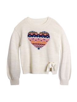Big Girls Heart Bow Sweater