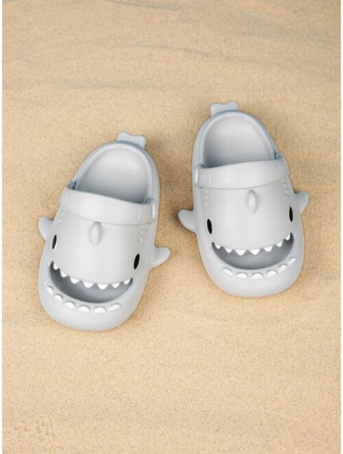 Shein Boys Cartoon Shark Design Vented Clogs