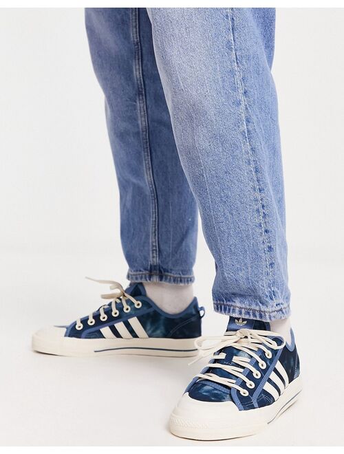 adidas Originals Nizza RF sneakers in crew navy and white