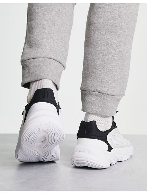 adidas Originals Ozelia sneakers in white and black