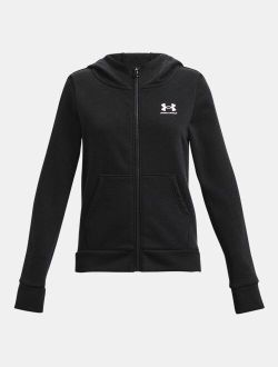 Girls' UA Rival Fleece Full-Zip Hoodie