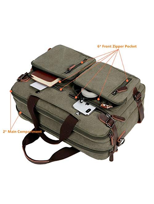 BAOSHA Convertible Briefcase Backpack 17 Inch Laptop Bag Case Business Briefcase HB-22