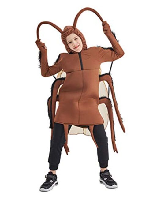 Honeystore Kid's Funny Cockroach Costume Halloween Party Role Play Costume Brown