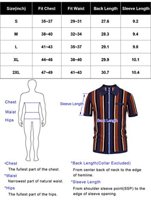 Pj Paul Jones Mens Short Sleeve Knit Shirt Vintage Stripe Lapel Collar Polo Shirt
