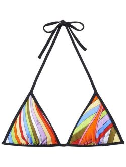 PUCCI Iride-print triangle bikini top