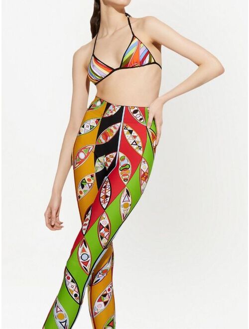 PUCCI Iride-print triangle bikini top