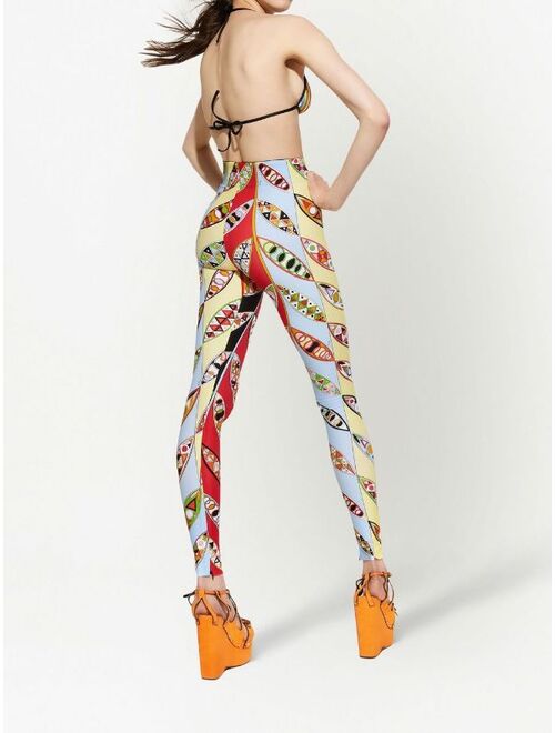 PUCCI Iride-print triangle bikini top