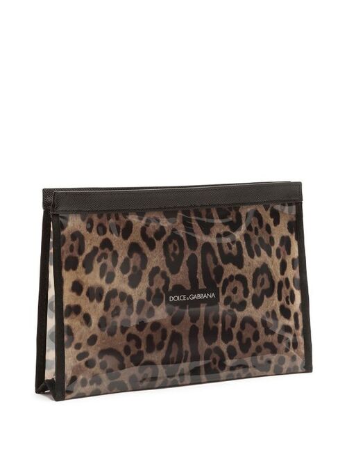 Dolce & Gabbana leopard-print halterneck bikini top