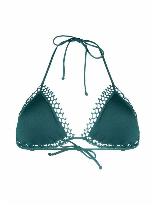 La Perla mesh-detail bikini top