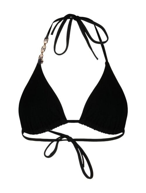 Versace Greek Key-embellished bikini top