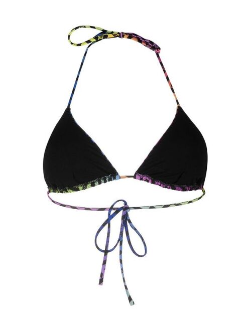 Versace monogram triangle bikini top