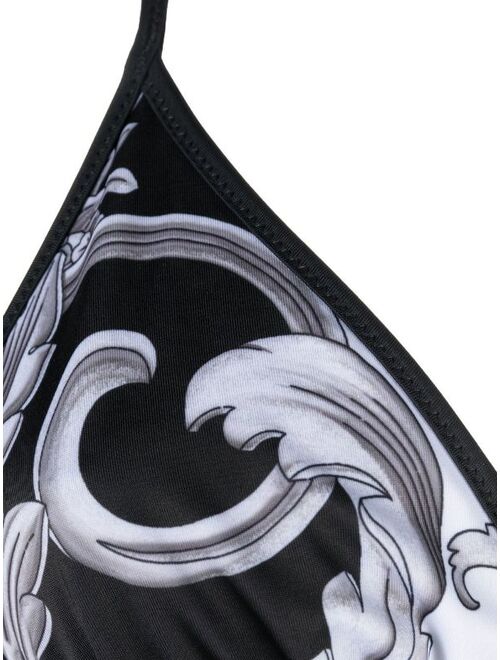 Versace baroque pattern-print bikini top
