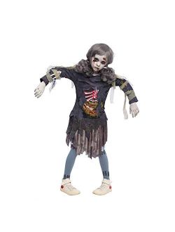 Scary Halloween Zombie Girl Living Dead Monster Child Costume for Girls