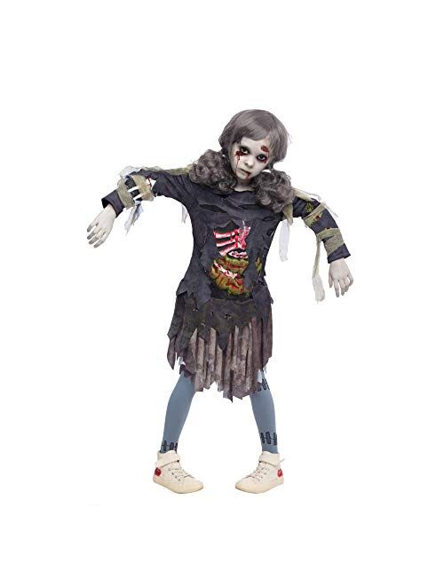 Spooktacular Creations Scary Halloween Zombie Girl Living Dead Monster Child Costume for Girls