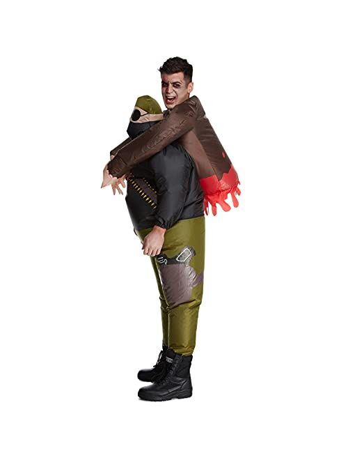 Morph Costumes Adult Inflatable Zombie Costume Blow Up Zombie Hunter Scary Halloween Costumes