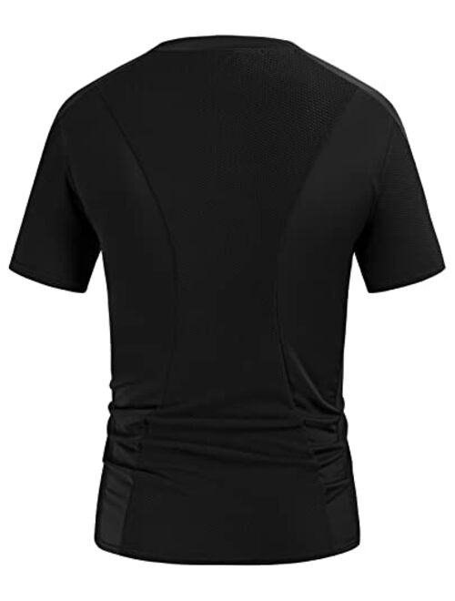 PJ PAUL JONES Men's Athletic Gym T-Shirts Moisture Wicking Performance Short Sleeve Tee
