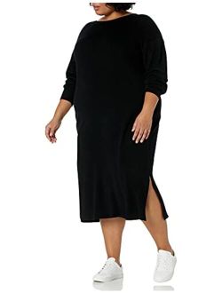 Women's Suki Rib Midi V-Back Sweater Dress
